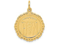 FJC Finejewelers 14k Yellow Gold Registered Nurse Disc Charm