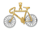FJC Finejewelers 14k Large Two-tone 3d Bicycle Charm