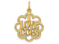 FJC Finejewelers 14k Yellow Gold I Love Dogs Charm