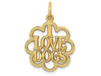 FJC Finejewelers 14k Yellow Gold I Love Dogs Charm