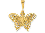 FJC Finejewelers 14k Yellow Gold Butterfly Charm