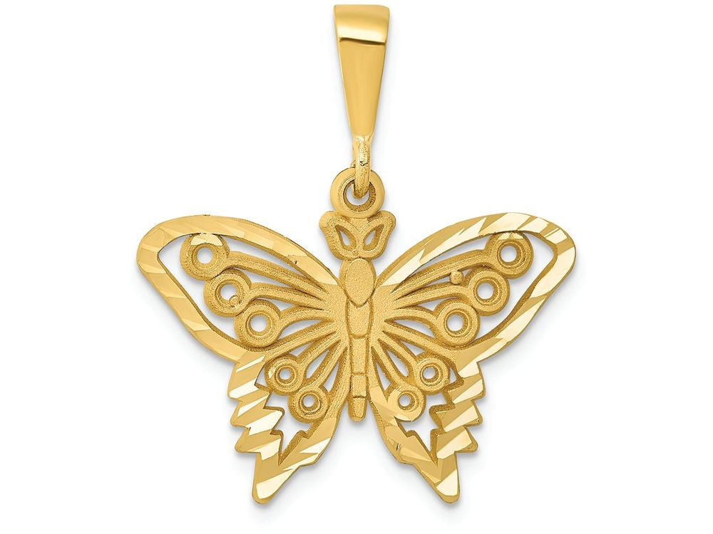 FJC Finejewelers 14k Yellow Gold Butterfly Charm