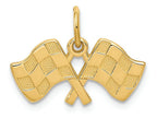 FJC Finejewelers 14k Yellow Gold Racing Flags Charm