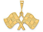 FJC Finejewelers 14k Yellow Gold Racing Flags Charm