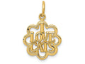 FJC Finejewelers 14k Yellow Gold I Love Cats Charm