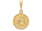 FJC Finejewelers 14k Yellow Gold Polished Satin Raphael Angel Charm