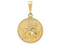 FJC Finejewelers 14k Yellow Gold Polished Satin Angel Charm