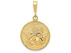 FJC Finejewelers 14k Yellow Gold Polished Satin Angel Charm