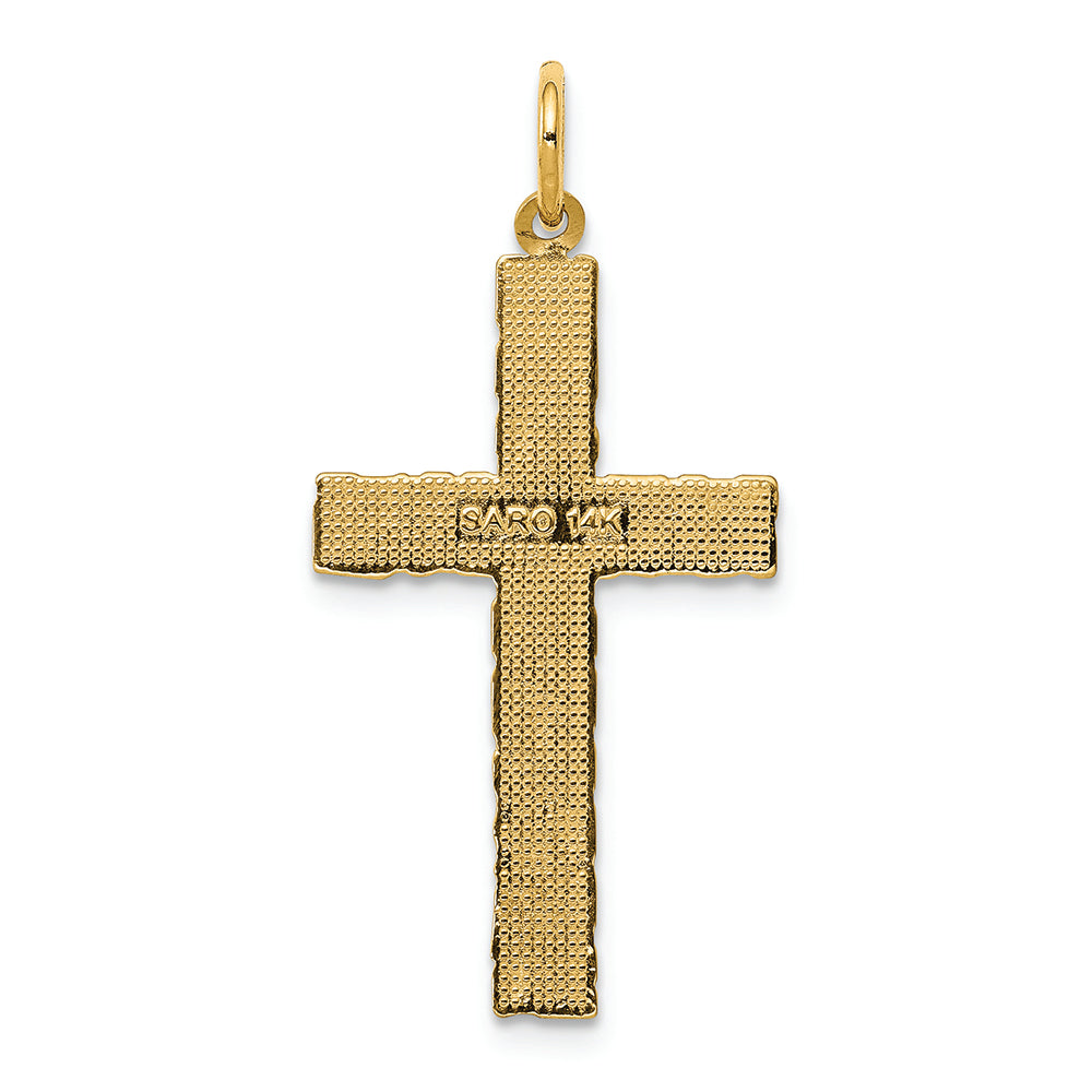 FJC Finejewelers 14k Yellow Gold Nugget Style Cross Charm