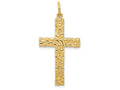 FJC Finejewelers 14k Yellow Gold Nugget Style Cross Charm