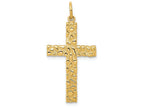 FJC Finejewelers 14k Yellow Gold Nugget Style Cross Charm