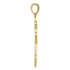 FJC Finejewelers 14k Yellow Gold Budded Greek Key Cross Charm
