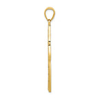 FJC Finejewelers 14k Yellow Gold Greek Key Filigree Cross Charm