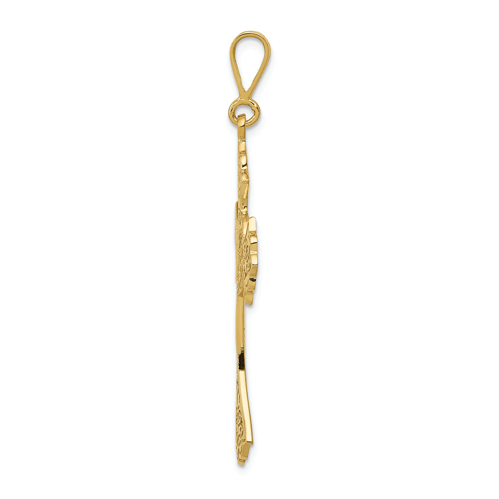 FJC Finejewelers 14k Yellow Gold Celtic Cross Charm