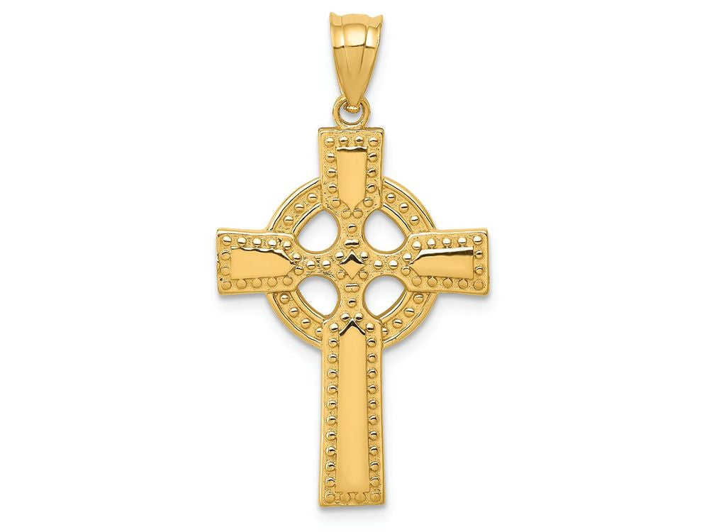 FJC Finejewelers 14k Yellow Gold Celtic Cross Charm