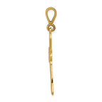 FJC Finejewelers 14k Yellow Gold Fleur De Lis Cross Charm