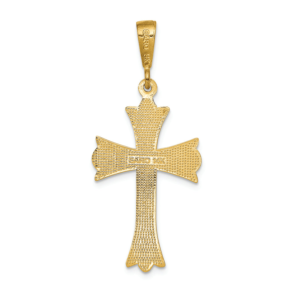 FJC Finejewelers 14k Yellow Gold Fleur De Lis Cross Charm