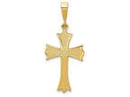 FJC Finejewelers 14k Yellow Gold Fleur De Lis Cross Charm