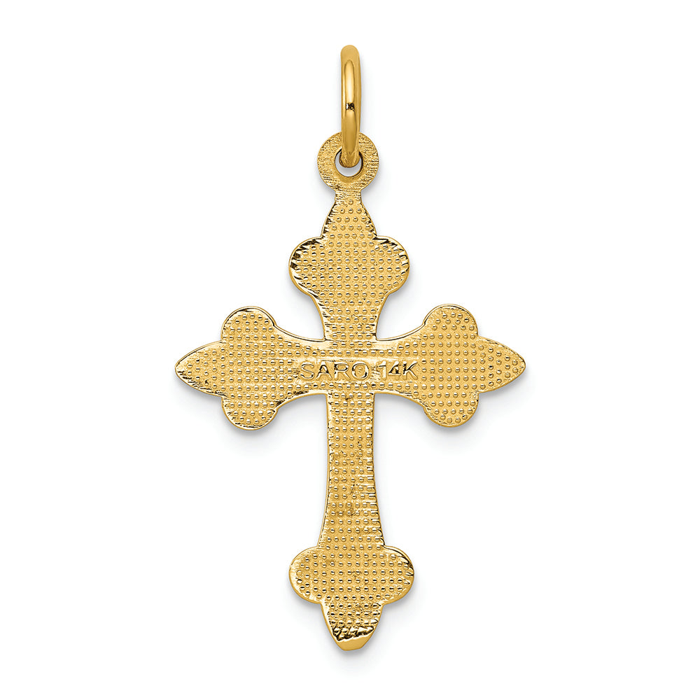 FJC Finejewelers 14k Yellow Gold Fleur De Lis Cross Charm