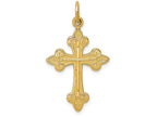 FJC Finejewelers 14k Yellow Gold Fleur De Lis Cross Charm
