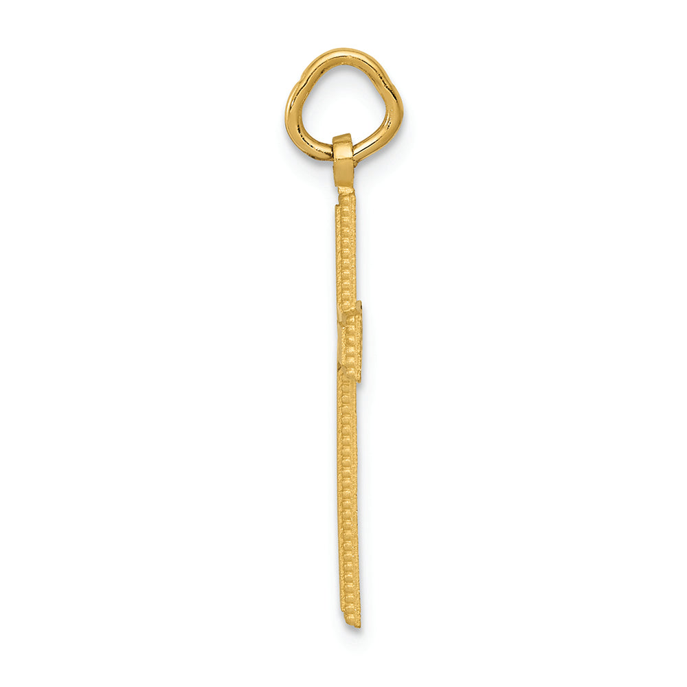 FJC Finejewelers 14k Yellow Gold Bright Cut Cross Charm