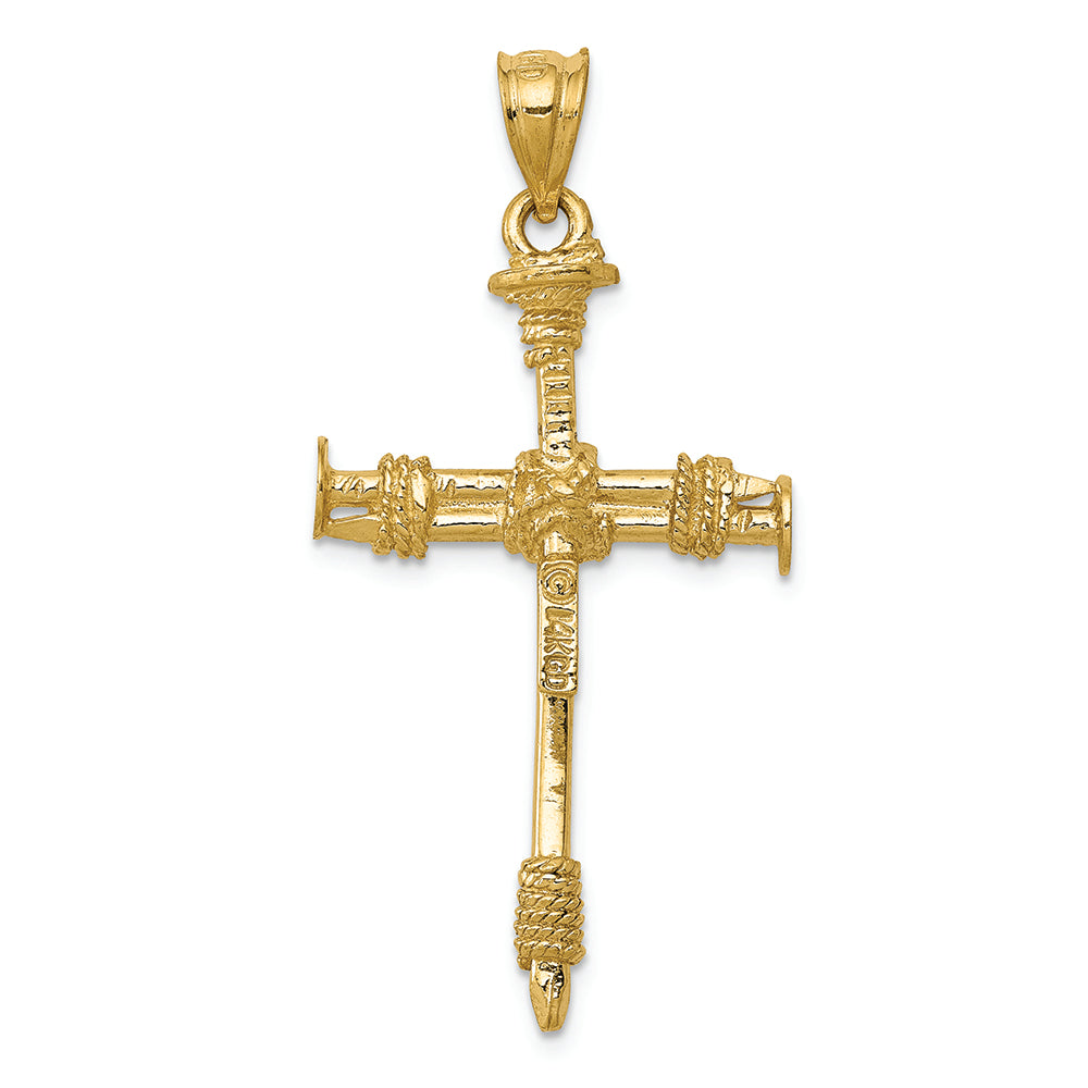 FJC Finejewelers 14k Yellow Gold Polished Nail Cross Charm