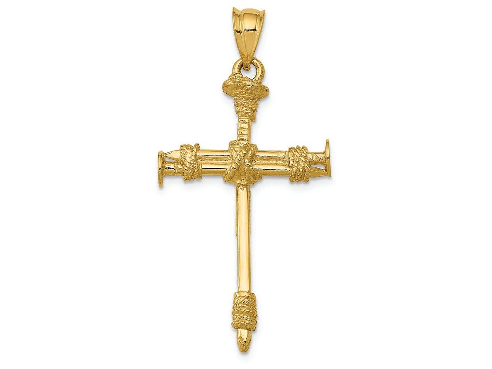 FJC Finejewelers 14k Yellow Gold Polished Nail Cross Charm
