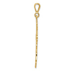 FJC Finejewelers 14k Yellow Gold Fleur De Lis Cross Charm