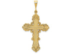 FJC Finejewelers 14k Yellow Gold Fleur De Lis Cross Charm