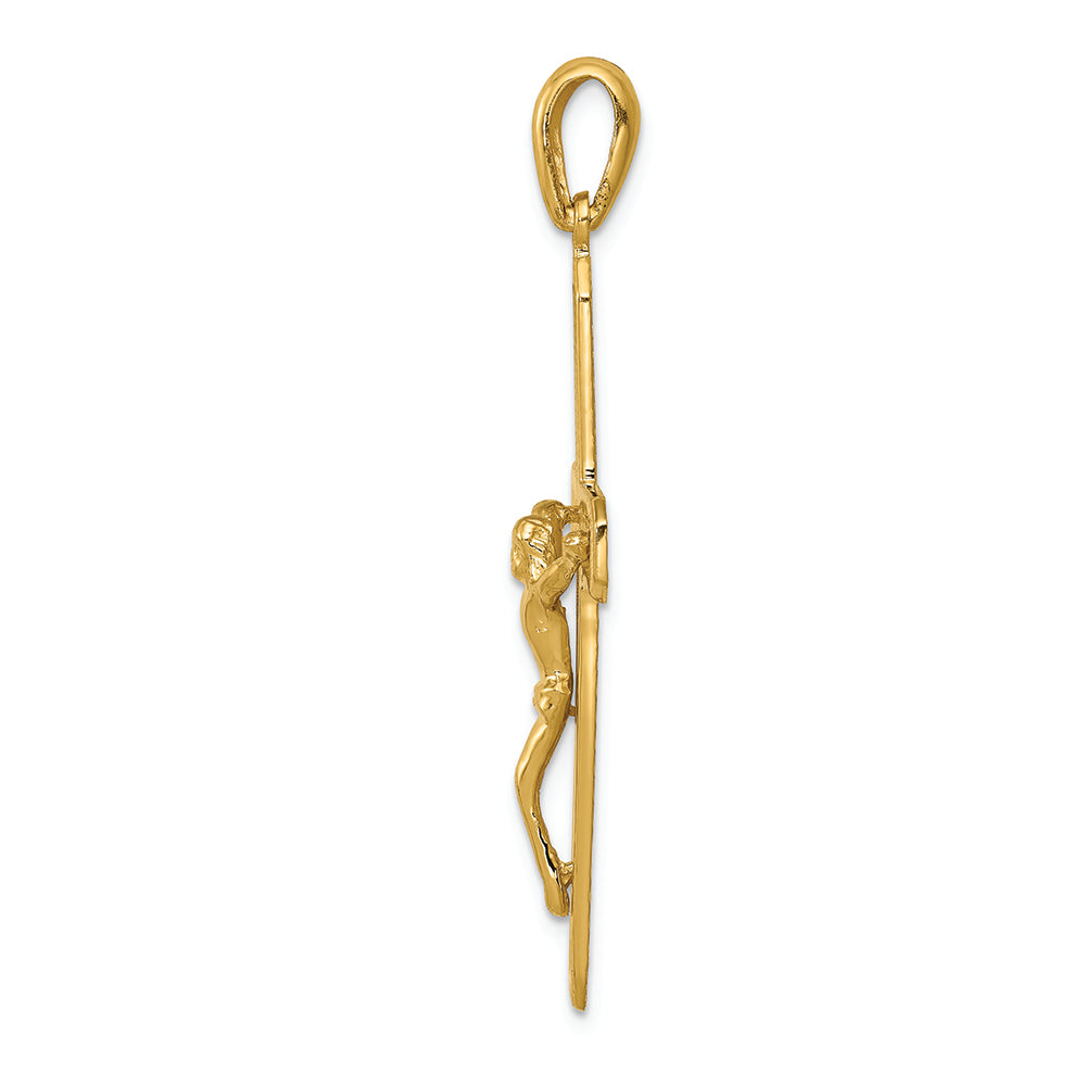 FJC Finejewelers 14k Yellow Gold Polished Crucifix Charm