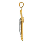 FJC Finejewelers 14k Two-tone Gold Crucifix Charm