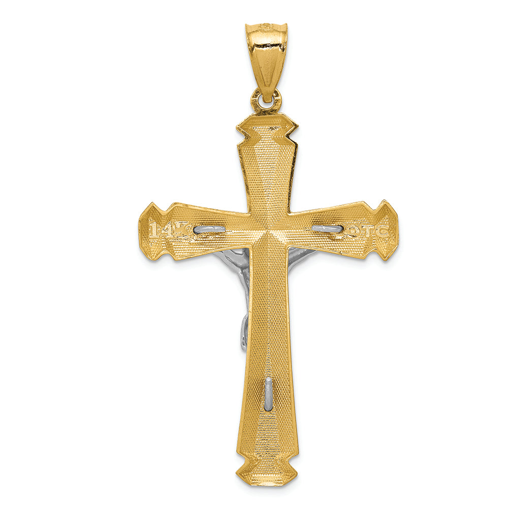 FJC Finejewelers 14k Two-tone Gold Crucifix Charm