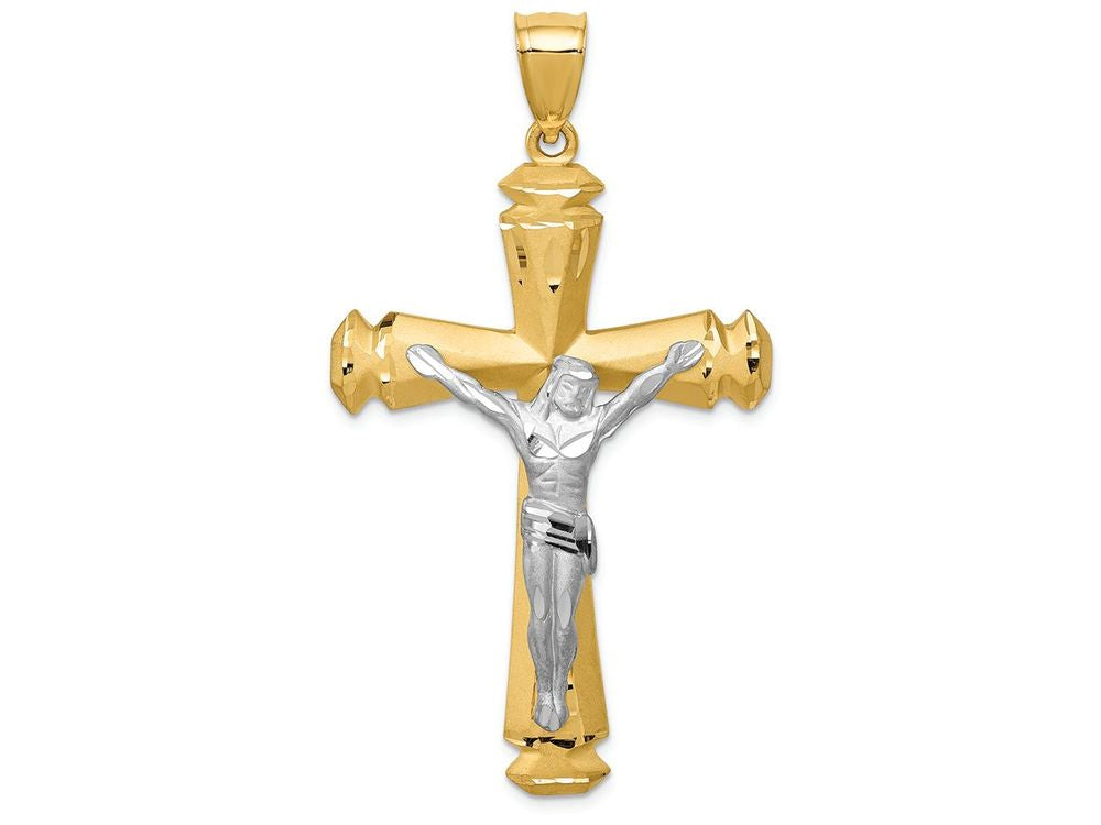FJC Finejewelers 14k Two-tone Gold Crucifix Charm