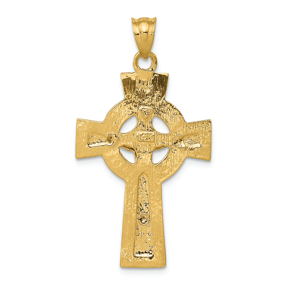 FJC Finejewelers 14k Two-tone Gold Inri Celtic Crucifix Charm