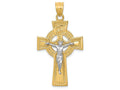 FJC Finejewelers 14k Two-tone Gold Inri Celtic Crucifix Charm