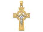 FJC Finejewelers 14k Two-tone Gold Inri Celtic Crucifix Charm