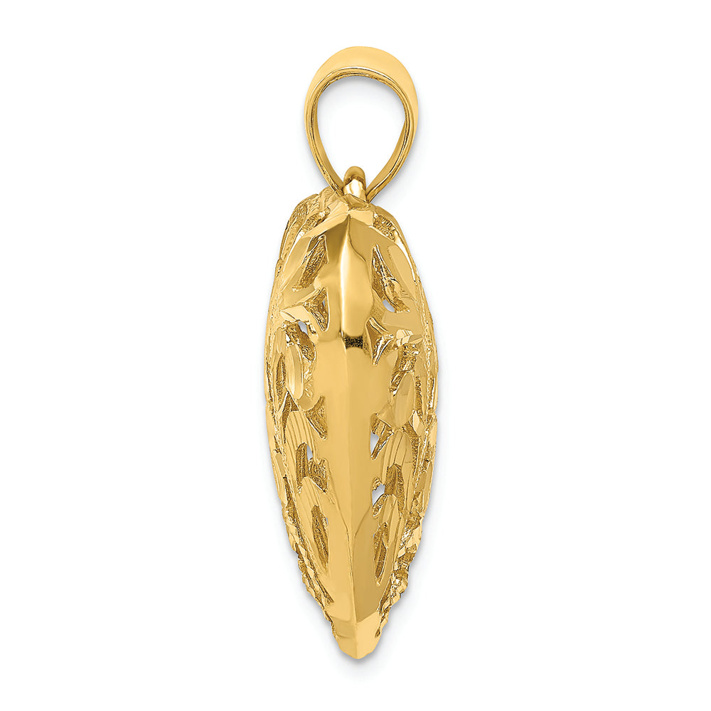 FJC Finejewelers 14k Yellow Gold Fancy Heart Charm