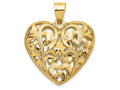 FJC Finejewelers 14k Yellow Gold Fancy Heart Charm
