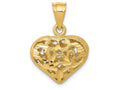 FJC Finejewelers 14k Yellow Gold Fancy Heart Charm
