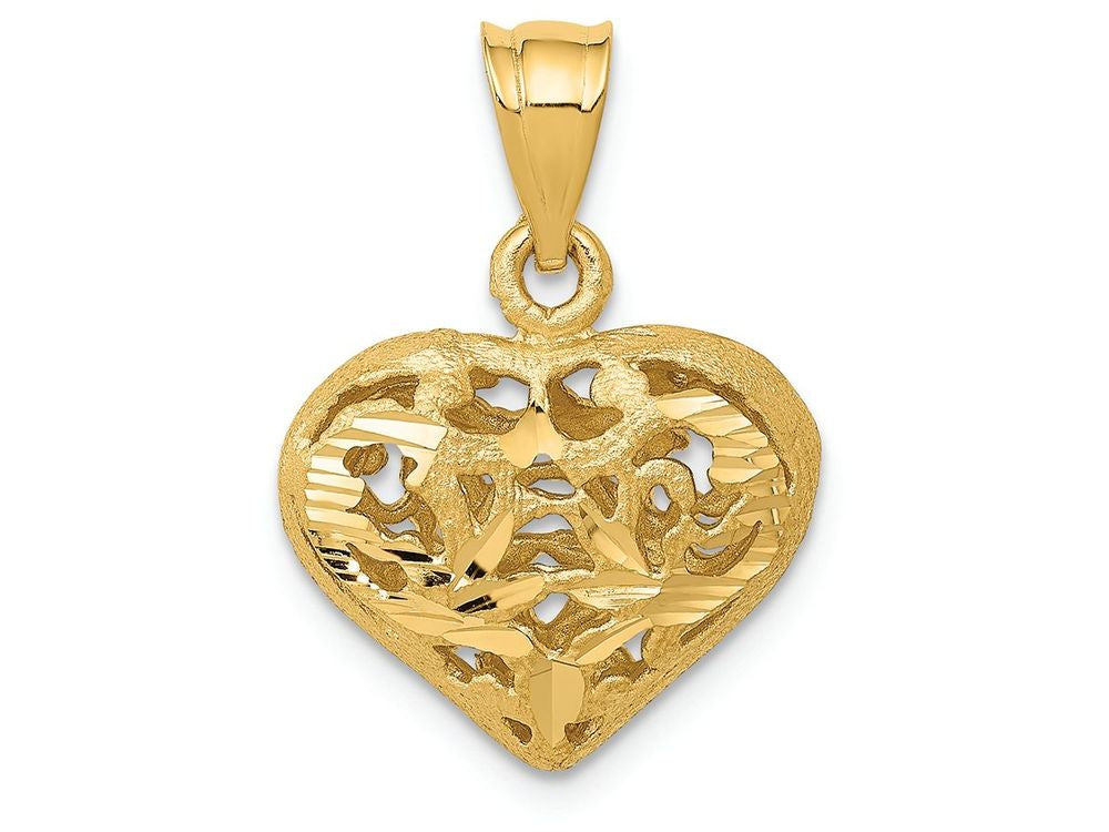 FJC Finejewelers 14k Yellow Gold Fancy Heart Charm