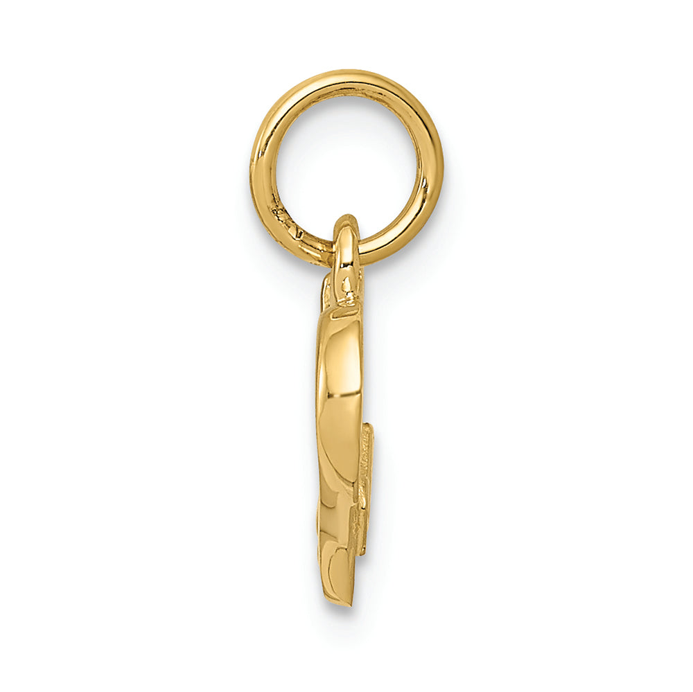 FJC Finejewelers 14k Yellow Gold Polished I Love You Heart Charm