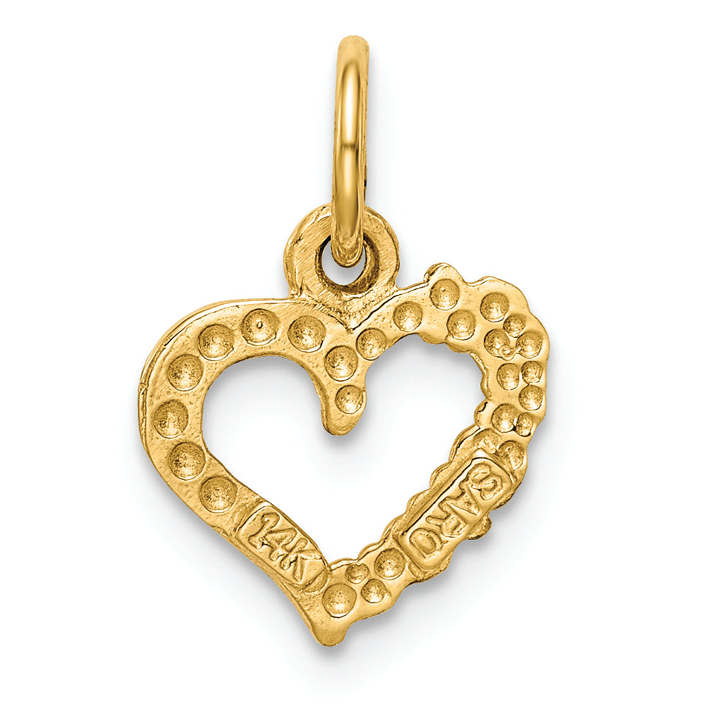 FJC Finejewelers 14k Yellow Gold Polished I Love You Heart Charm