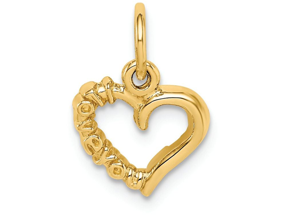 FJC Finejewelers 14k Yellow Gold Polished I Love You Heart Charm