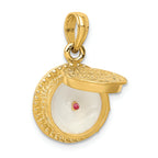 FJC Finejewelers 14k Yellow Gold with Enamel Birthday Cake with Candle Inside Charm