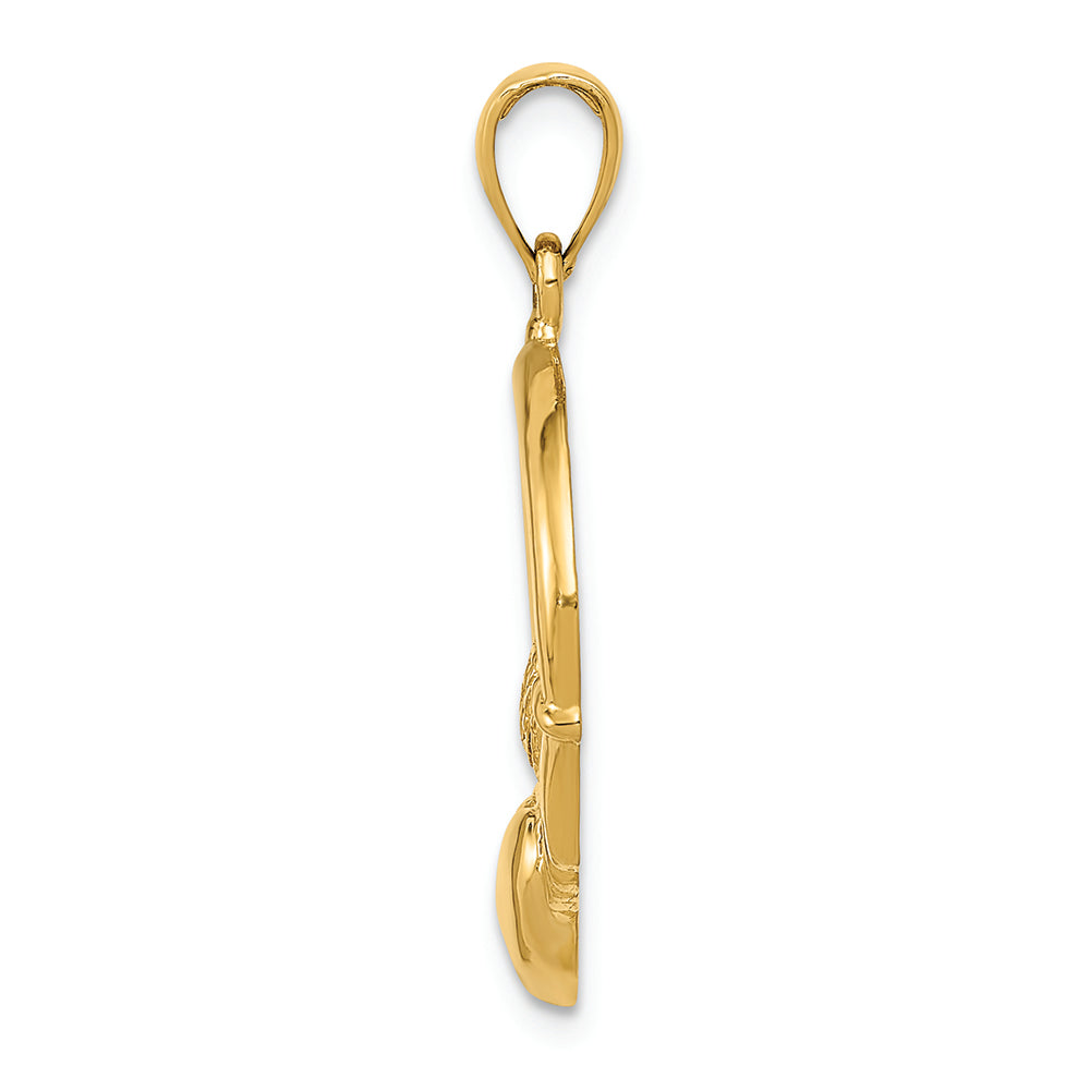 FJC Finejewelers 14k Yellow Gold Polished Claddagh Charm