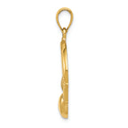 FJC Finejewelers 14k Yellow Gold Polished Claddagh Charm