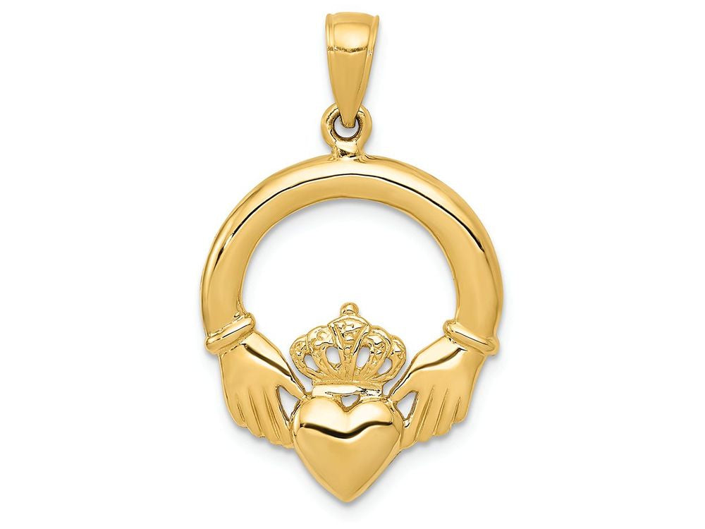 FJC Finejewelers 14k Yellow Gold Polished Claddagh Charm
