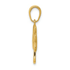 FJC Finejewelers 14k Yellow Gold Polished Solid Shamrock Charm