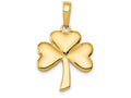 FJC Finejewelers 14k Yellow Gold Polished Solid Shamrock Charm