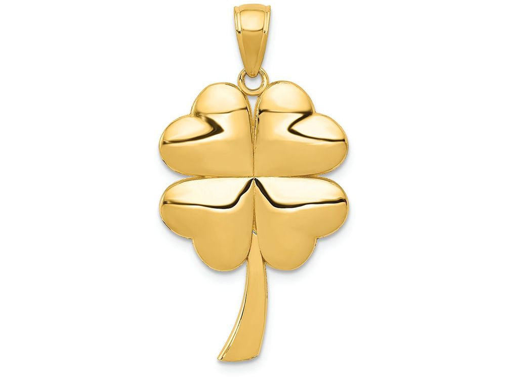 FJC Finejewelers 14k Yellow Gold Solid Polished 4-leaf Clover Charm